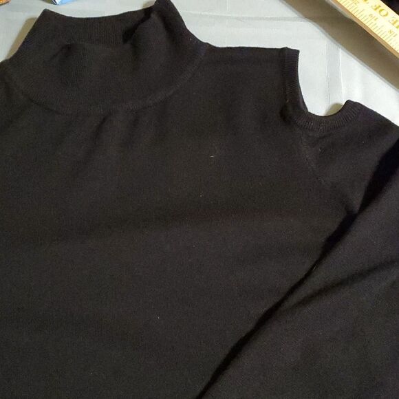 Cozy Casual woman mock neck sweater 3x black - Picture 3 of 5